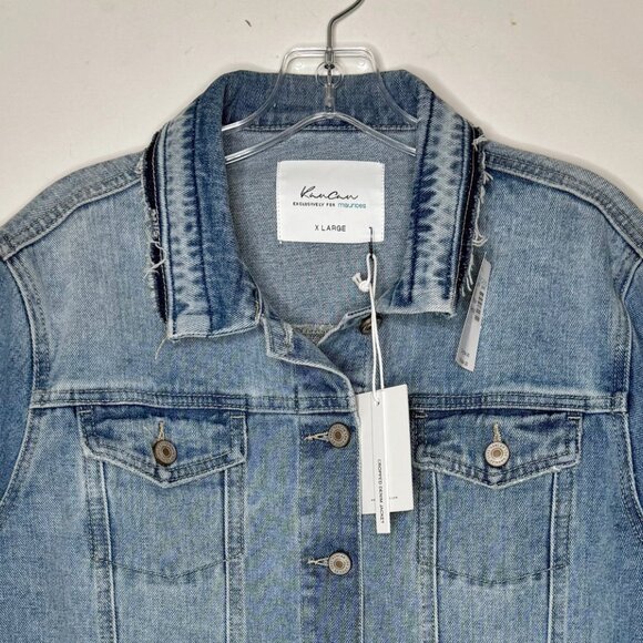 NWT Kancan Maurices Women’s Jean Jacket XL Distressed Denim Crop (Msrp $64.90) - Picture 3 of 10